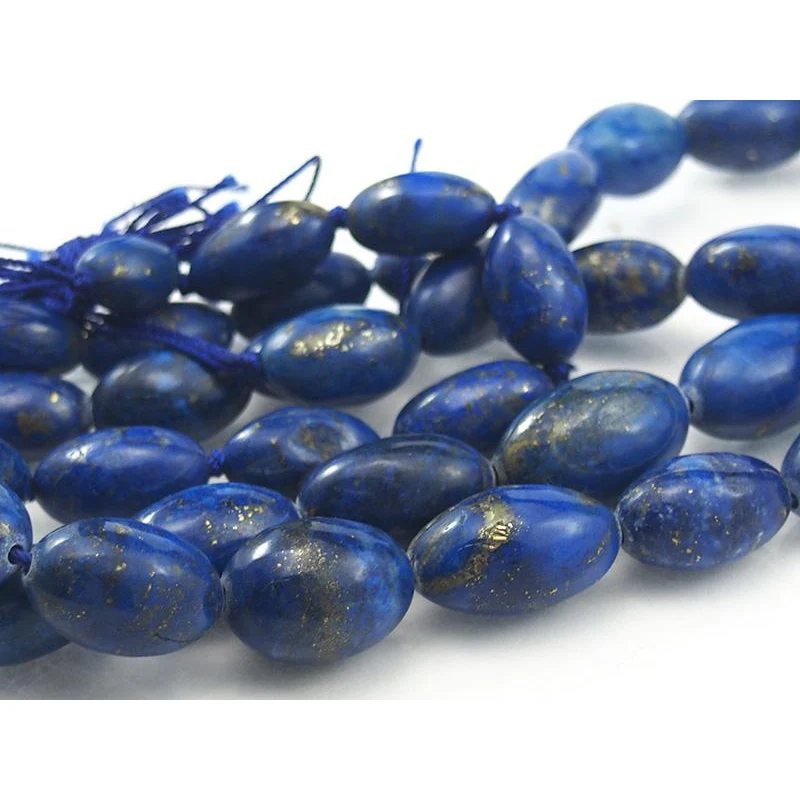 Graduated Lapis Smooth Barrel Strand - Image 5