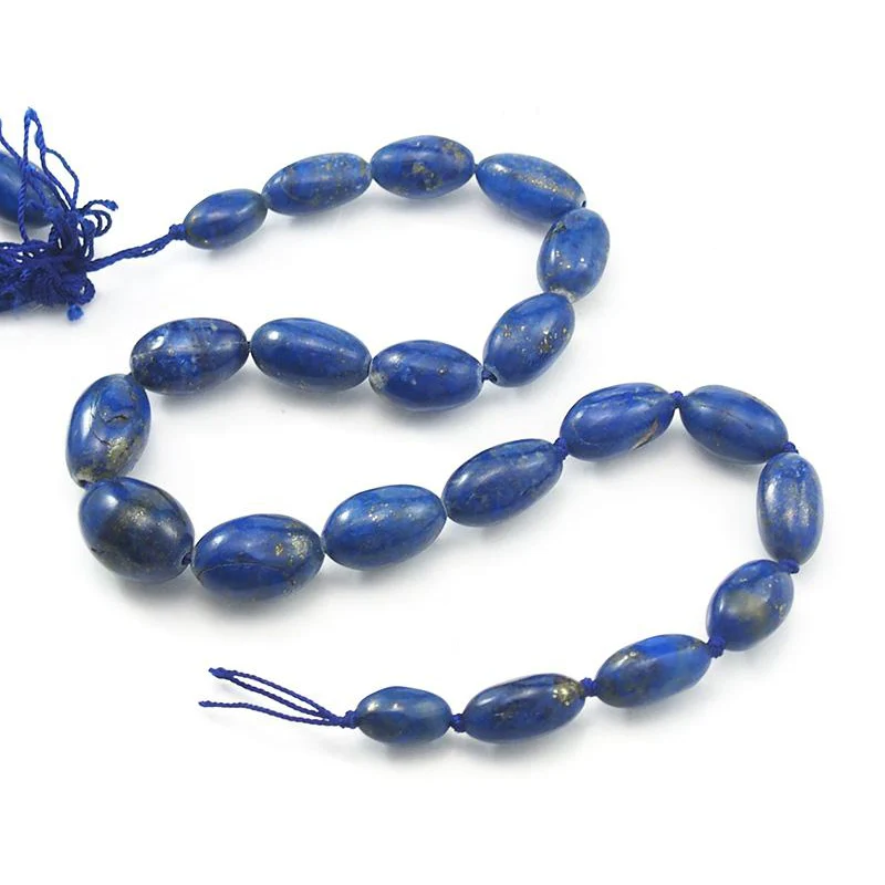 Graduated Lapis Smooth Barrel Strand - Image 6