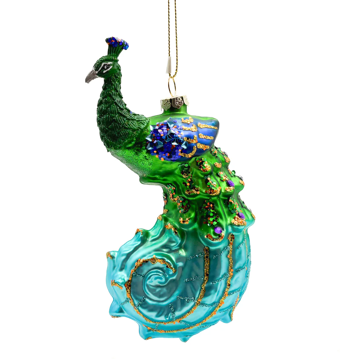 Large Peacock Glass Ornament - Image 3