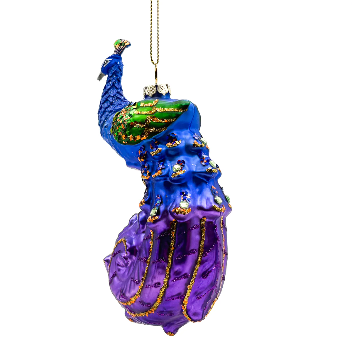 Large Peacock Glass Ornament - Image 7