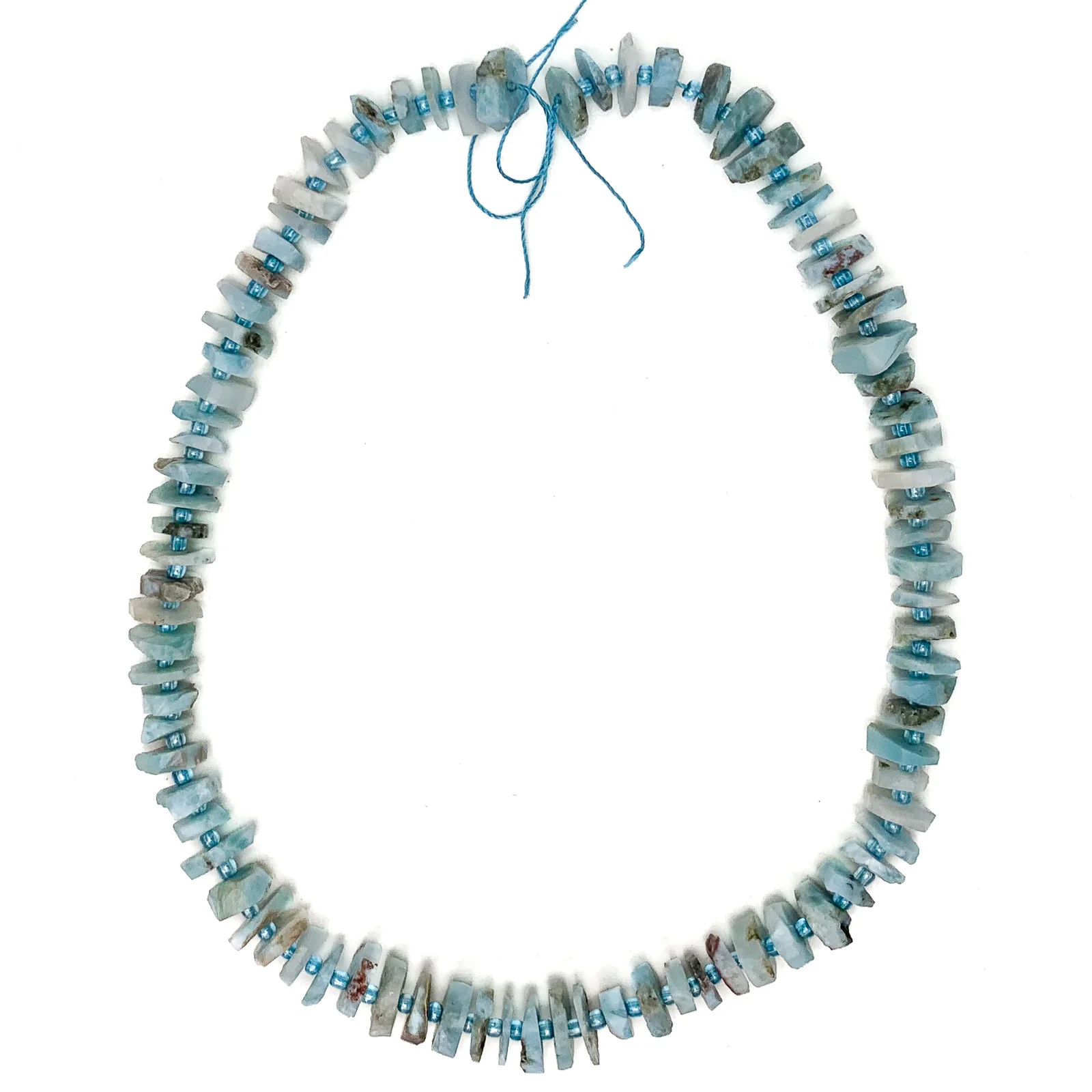 Larimar Hexagon Disc Bead Strand - Image 2