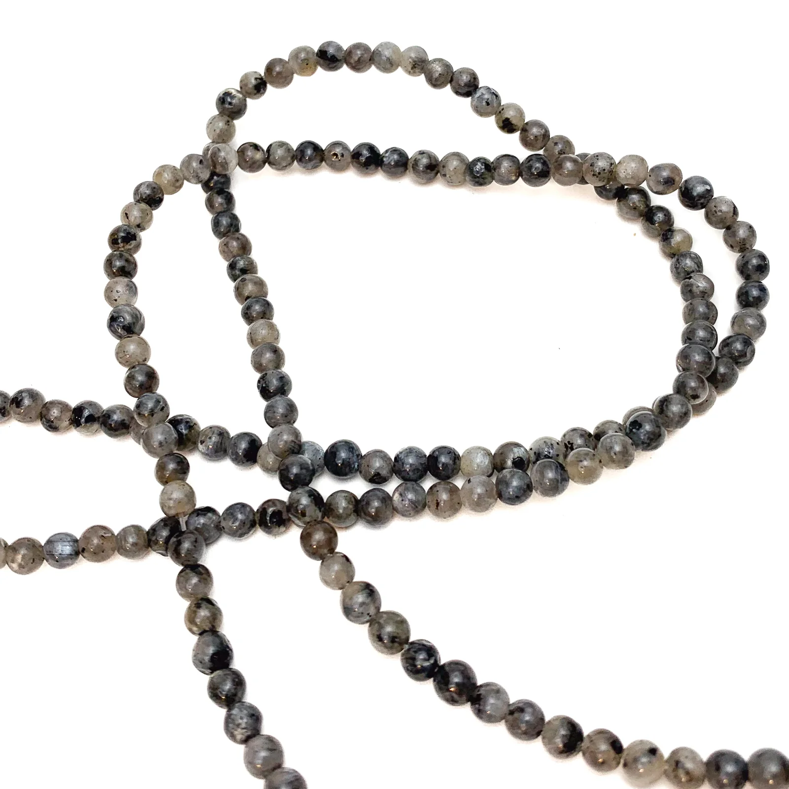 Larvikite 4mm Smooth Rounds Bead Strand - Image 3