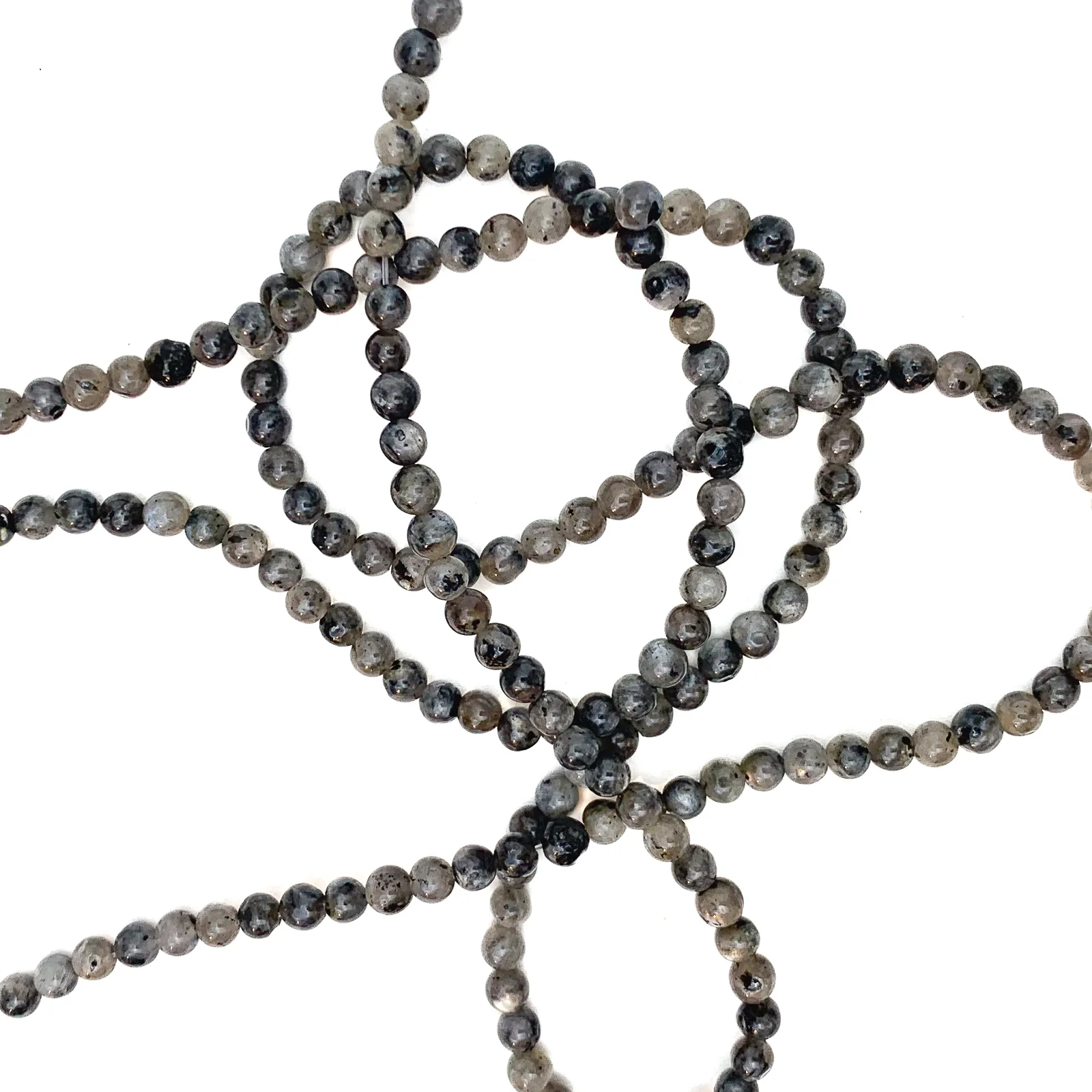 Larvikite 4mm Smooth Rounds Bead Strand - Image 4