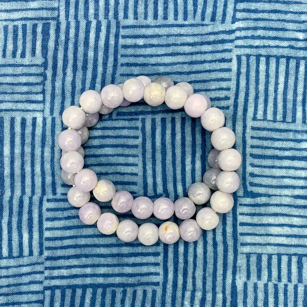 Lavender Jadeite 10mm Stretch Wrap Bracelet - Image 4