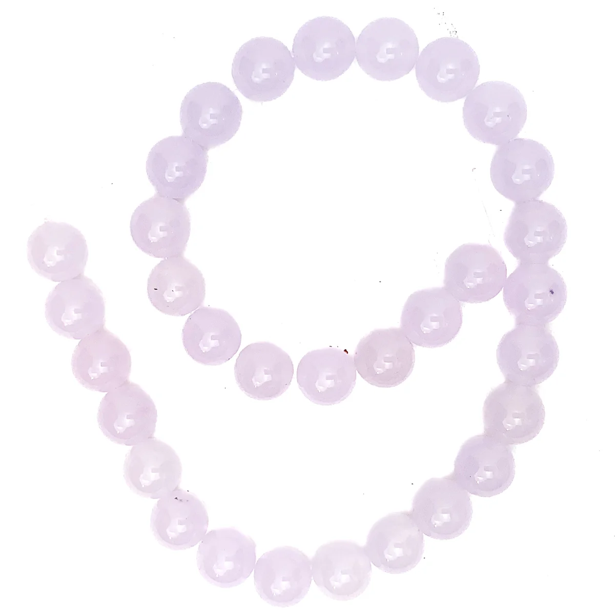 Lavender Jade (Dyed) 12mm Smooth Rounds Bead Strand - Image 2