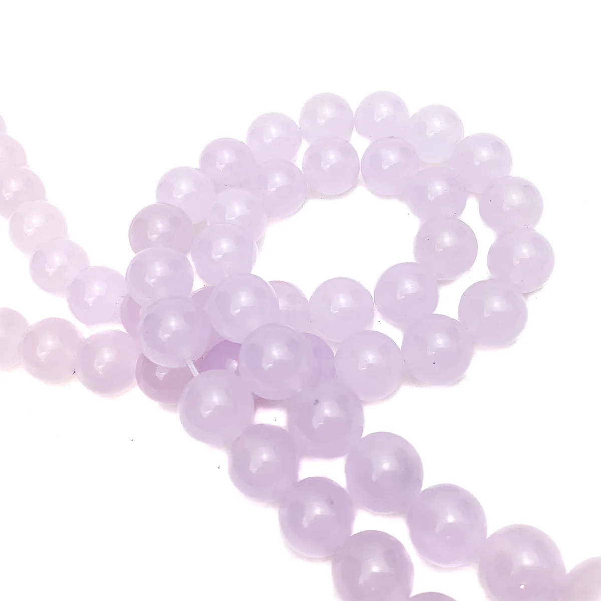 Lavender Jade (Dyed) 12mm Smooth Rounds Bead Strand - Image 4
