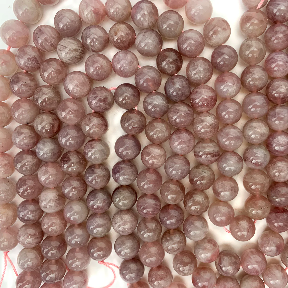 Lavender Rose Quartz 10mm Rounds - Image 3