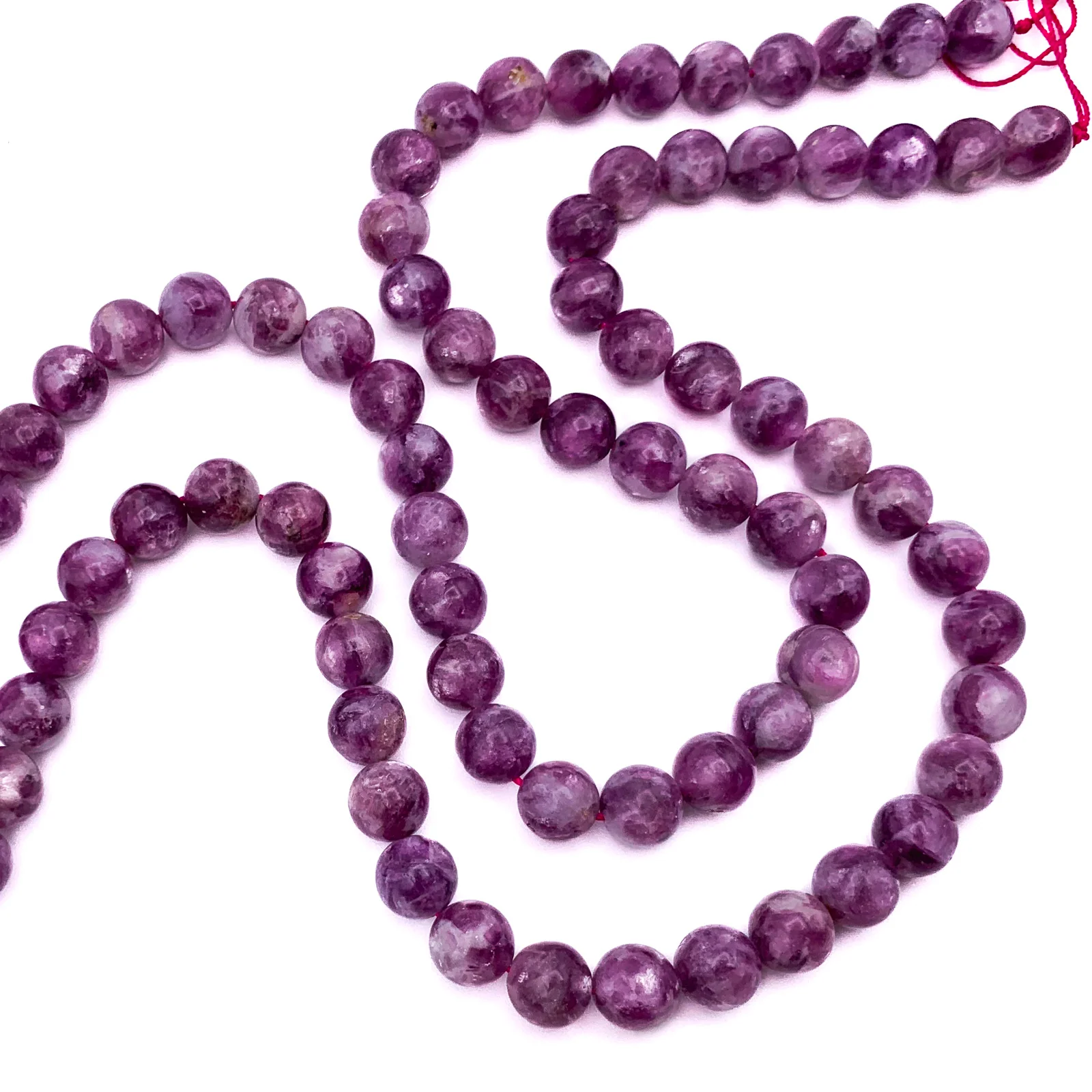 Lepidolite AAA 10mm Smooth Rounds Bead Strand - Image 3