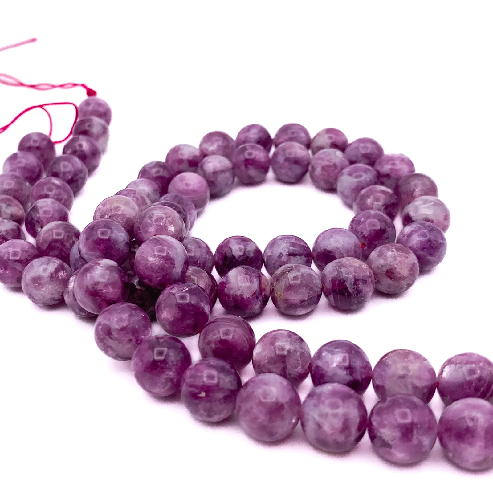 Lepidolite AAA 10mm Smooth Rounds Bead Strand - Image 4