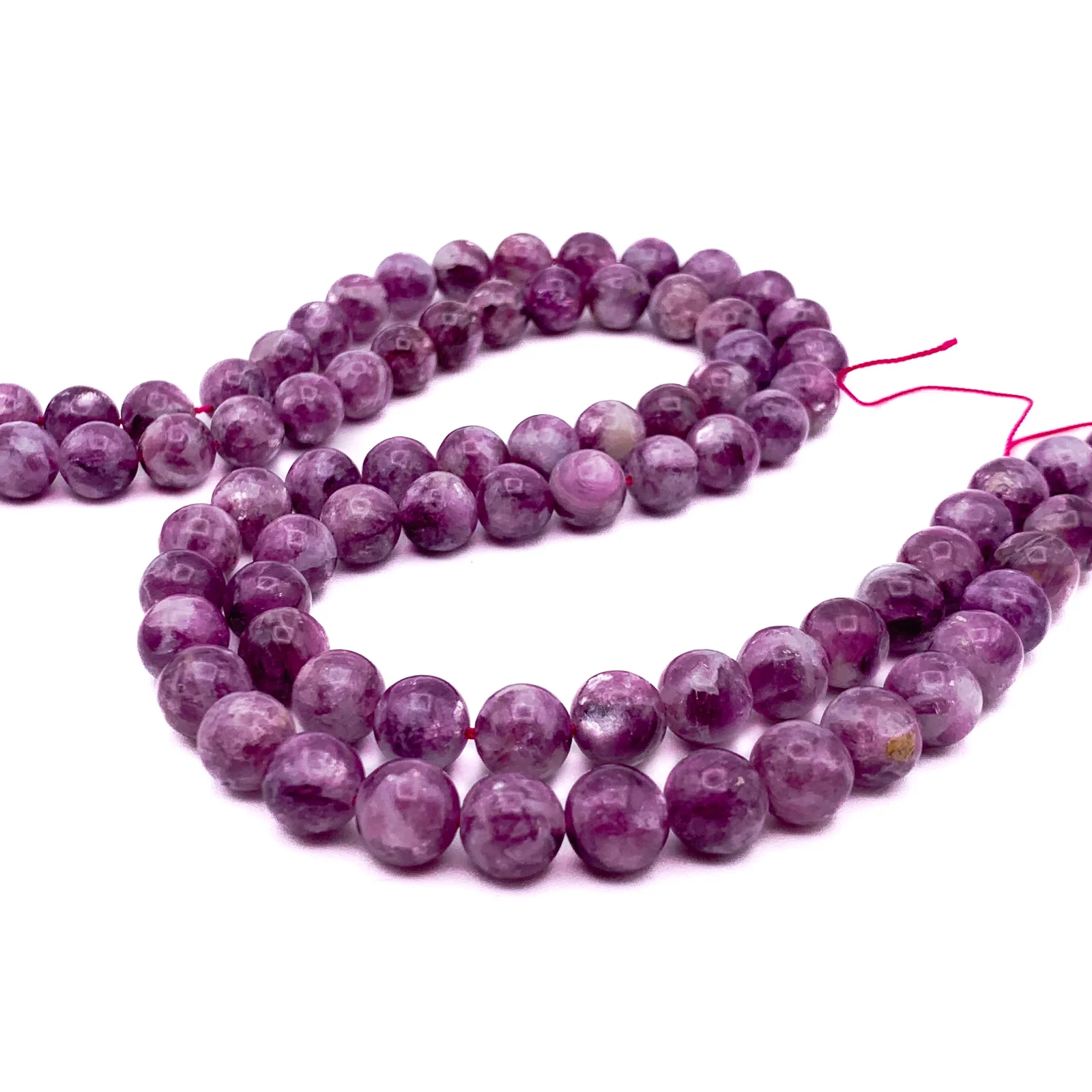 Lepidolite AAA 10mm Smooth Rounds Bead Strand - Image 6