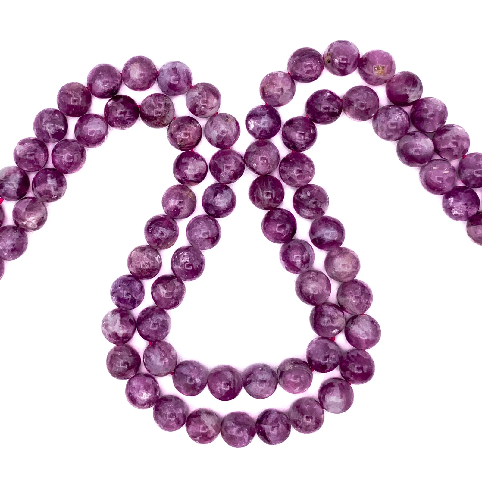 Lepidolite AAA 10mm Smooth Rounds Bead Strand - Image 7