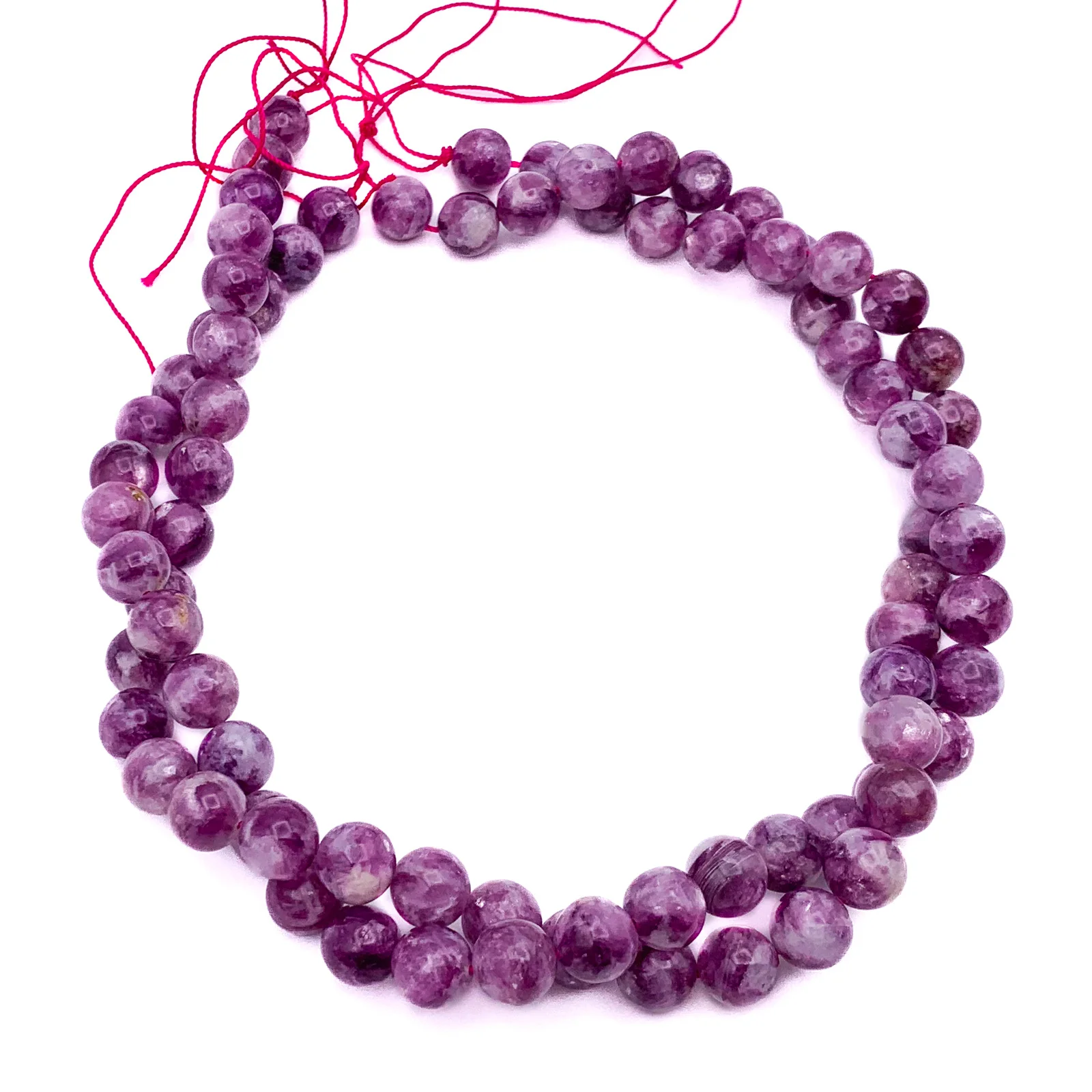 Lepidolite AAA 10mm Smooth Rounds Bead Strand - Image 9