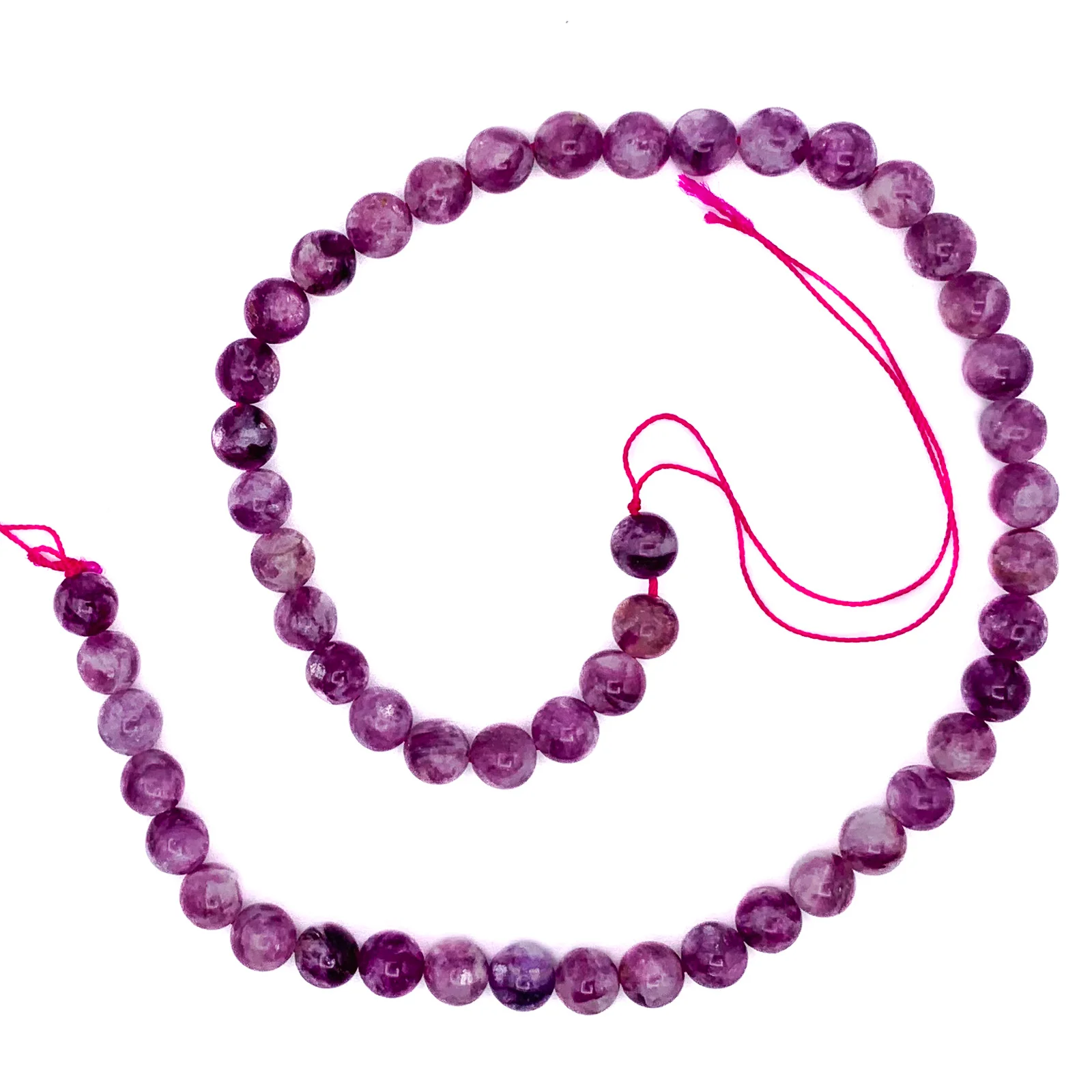 Lepidolite AAA 8mm Smooth Round Bead Strand - Image 2