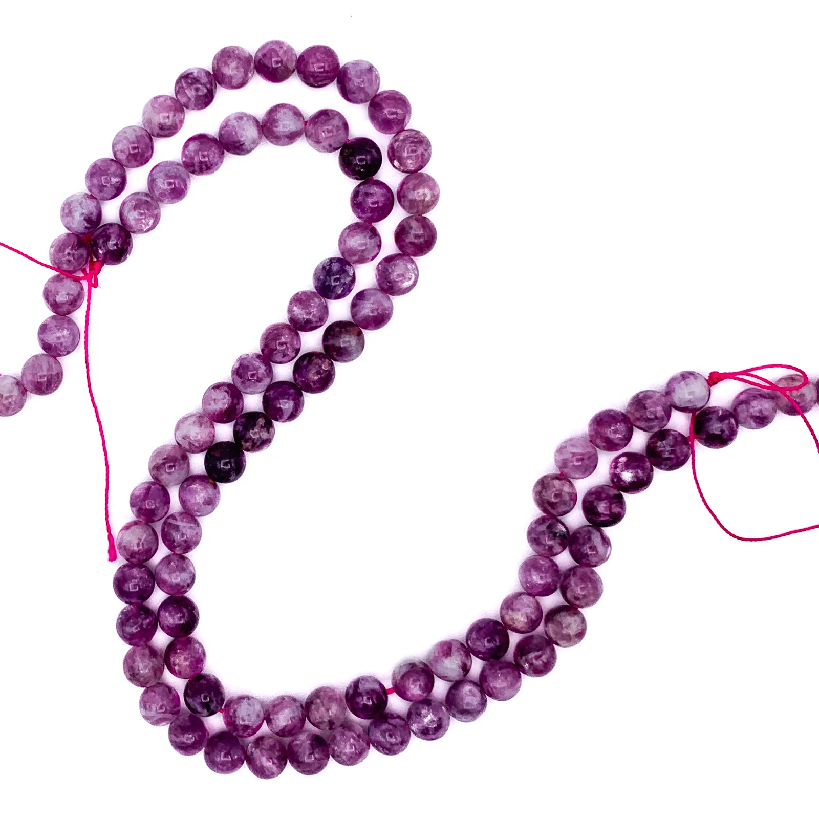 Lepidolite AAA 8mm Smooth Round Bead Strand - Image 3