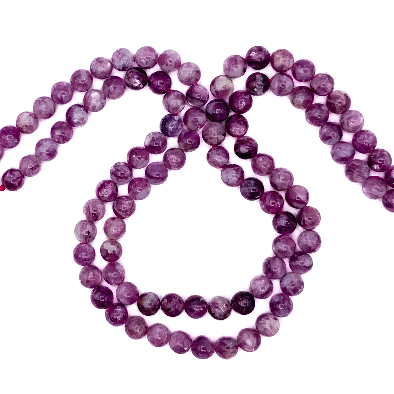 Lepidolite AAA 8mm Smooth Round Bead Strand - Image 5