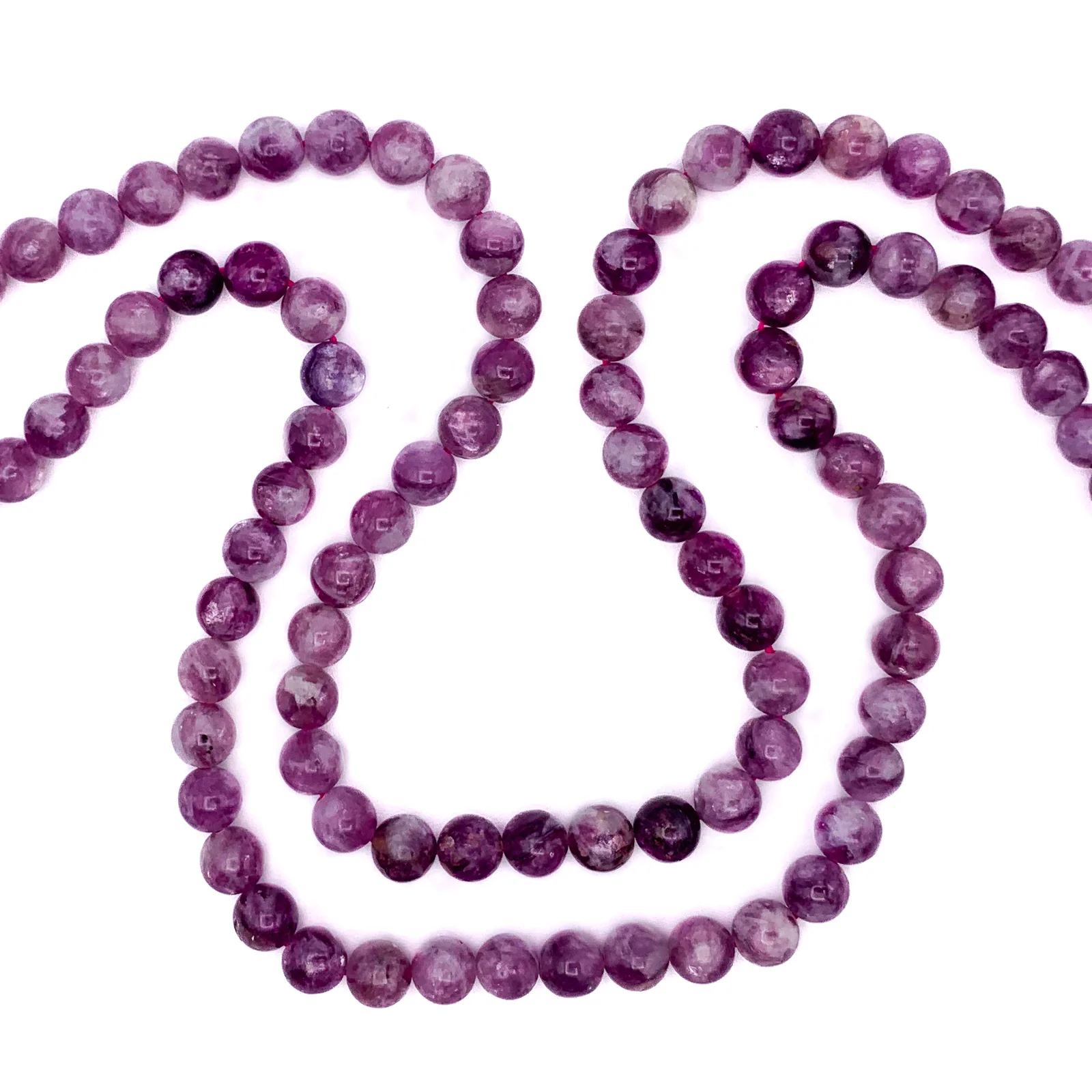 Lepidolite AAA 8mm Smooth Round Bead Strand - Image 6