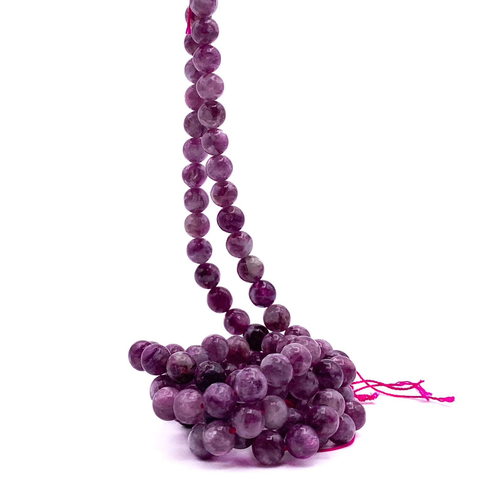 Lepidolite AAA 8mm Smooth Round Bead Strand - Image 7