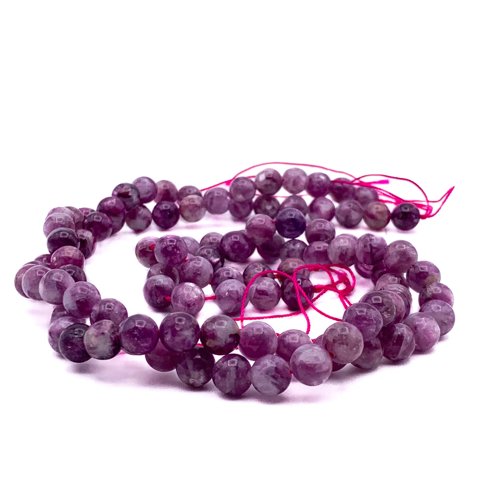 Lepidolite AAA 8mm Smooth Round Bead Strand - Image 8