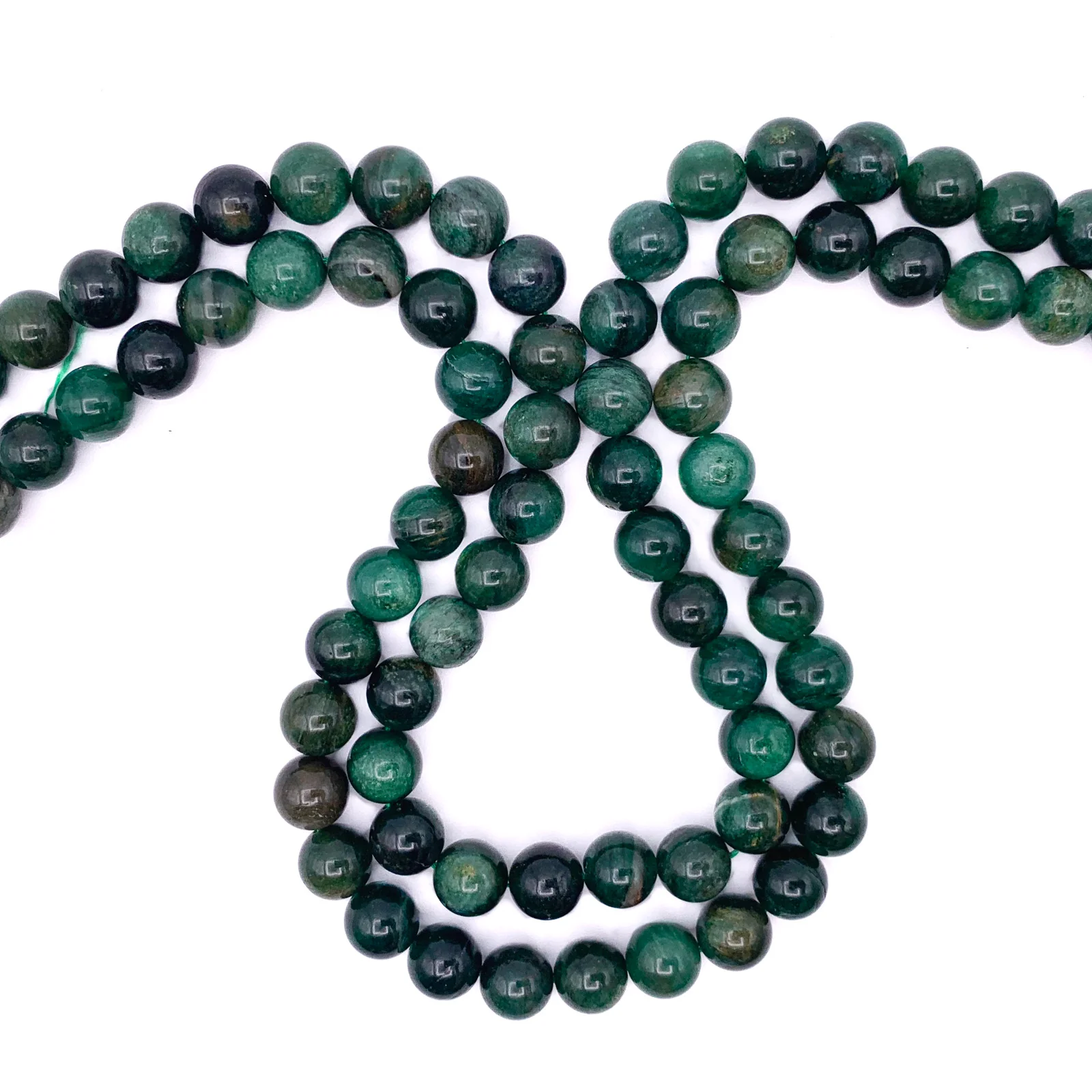 Lepidolite Green 10mm Smooth Rounds Bead Strand - Image 2