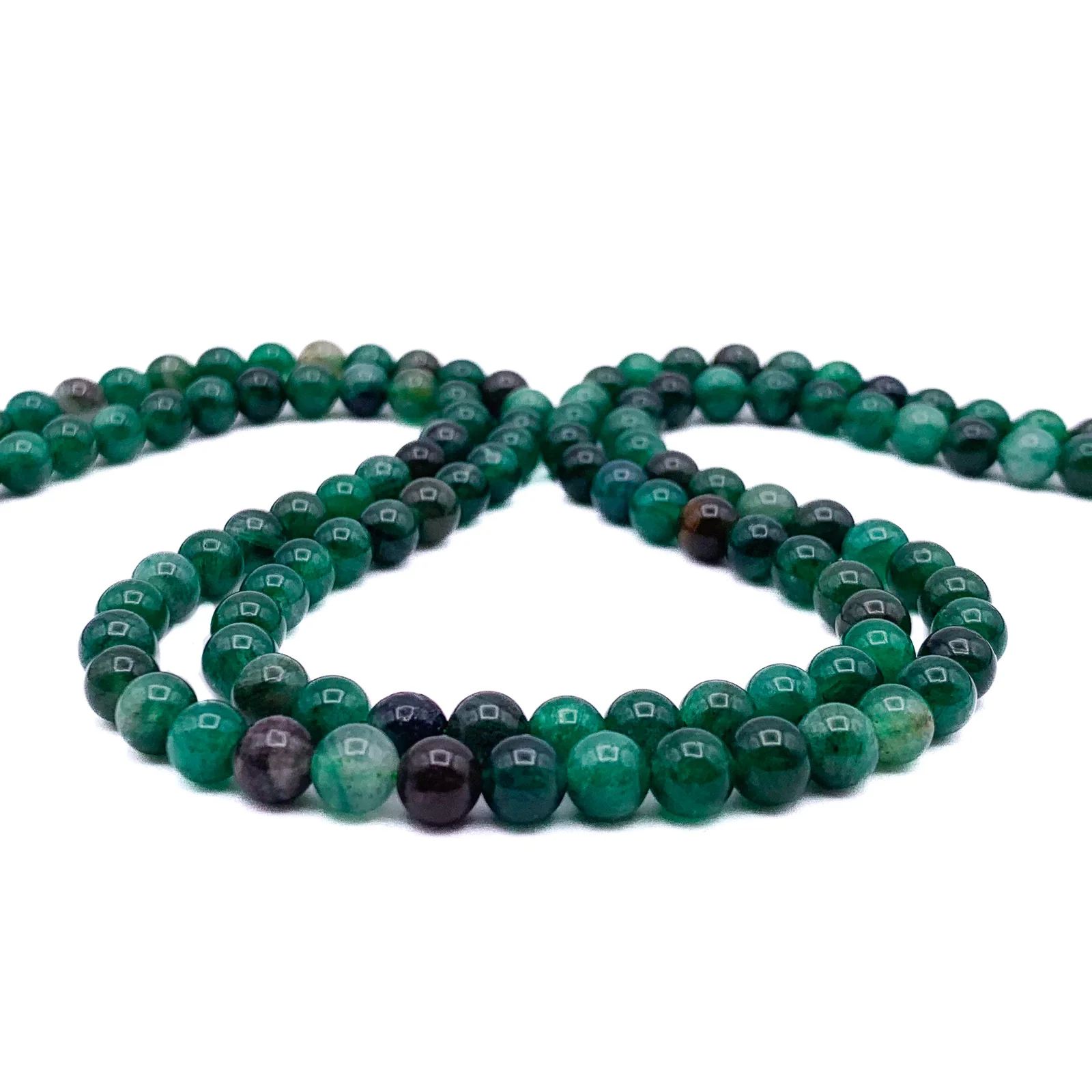 Lepidolite Green 6mm Smooth Rounds Bead Strand - Image 2