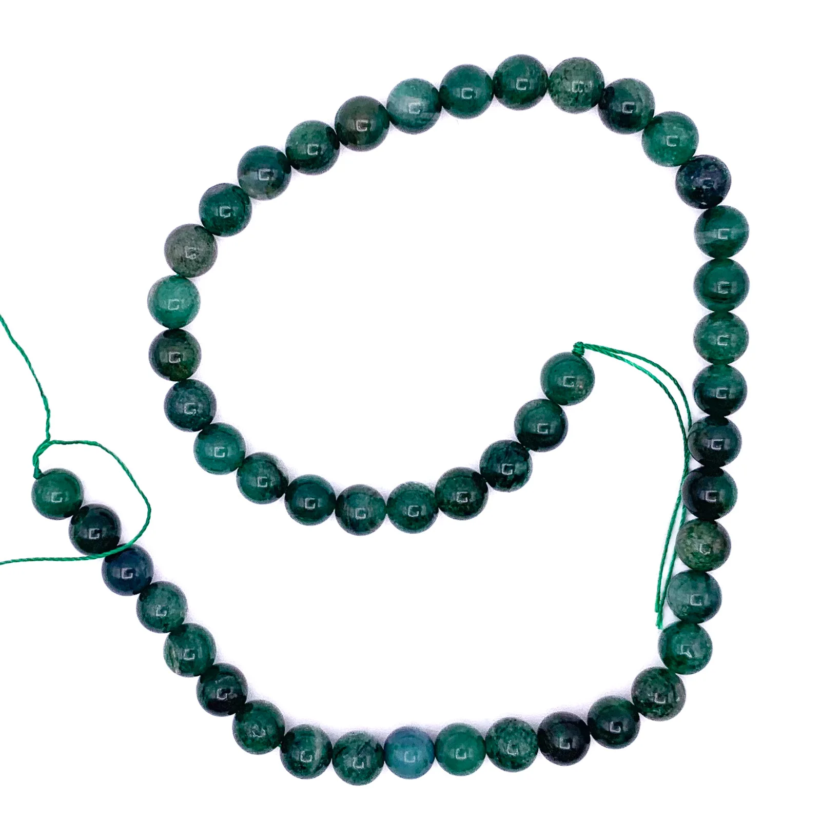 Lepidolite Green 8mm Smooth Rounds Bead Strand - Image 2