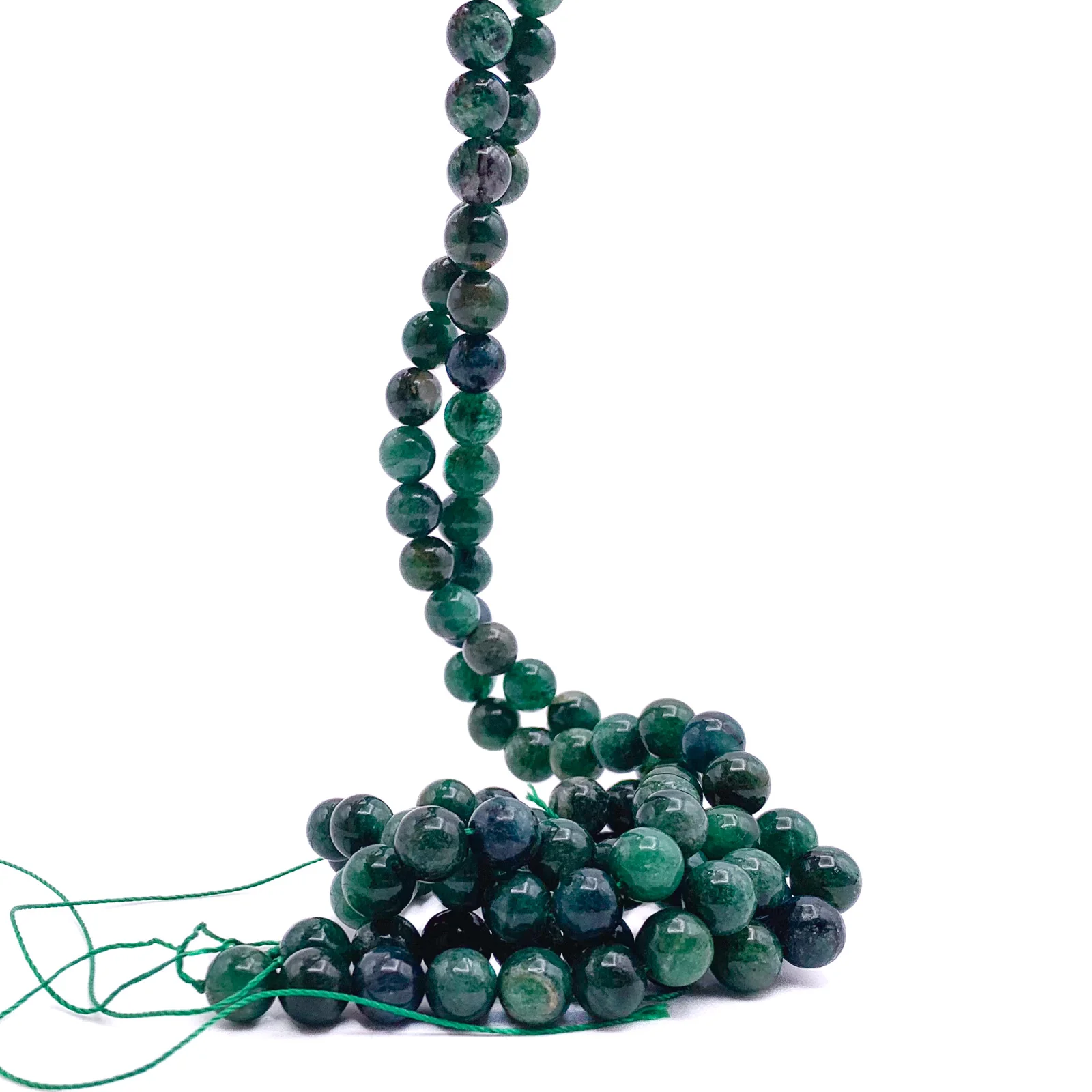 Lepidolite Green 8mm Smooth Rounds Bead Strand - Image 5