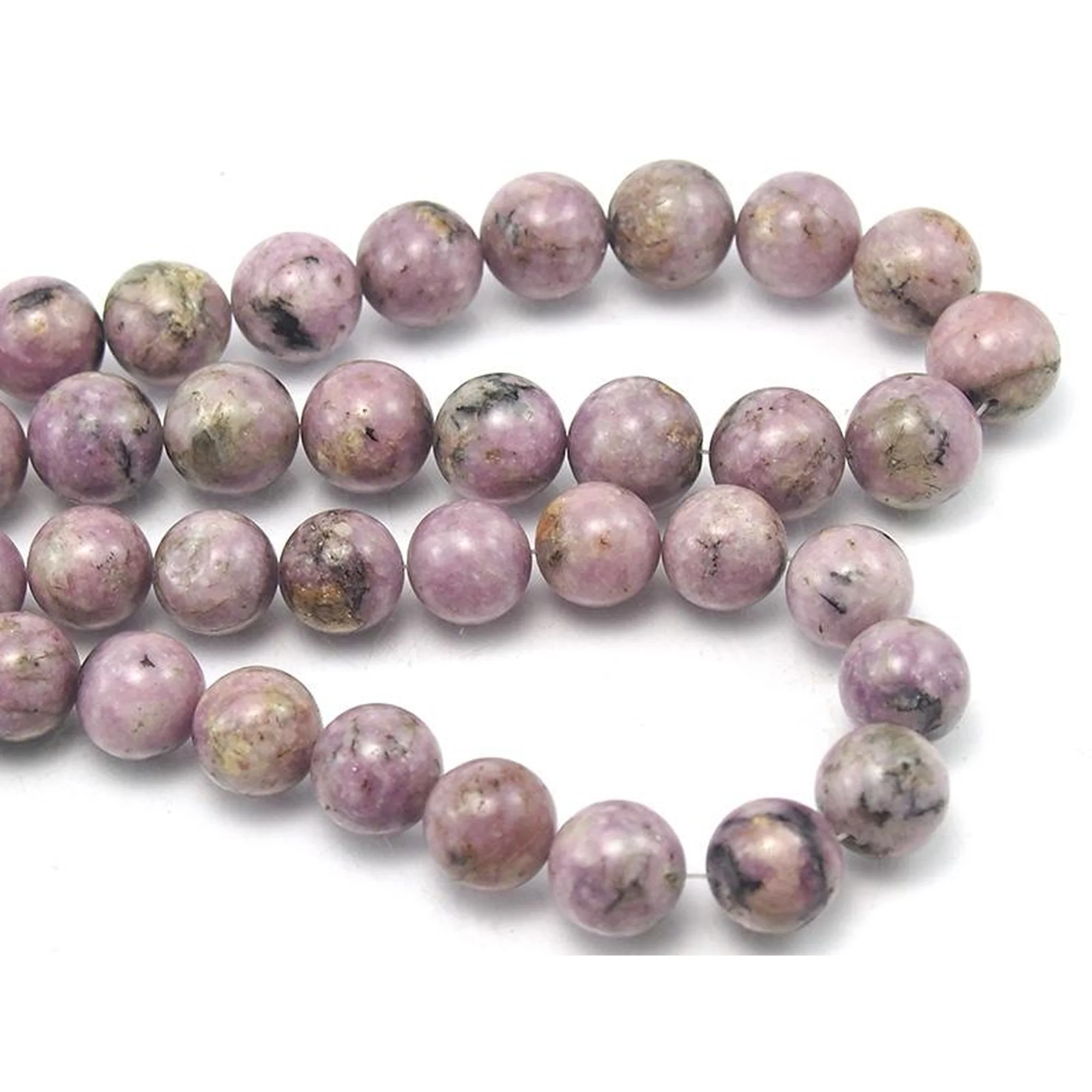 Lilac Lepidolite Smooth Rounds 14mm, 16mm Strand - Image 5