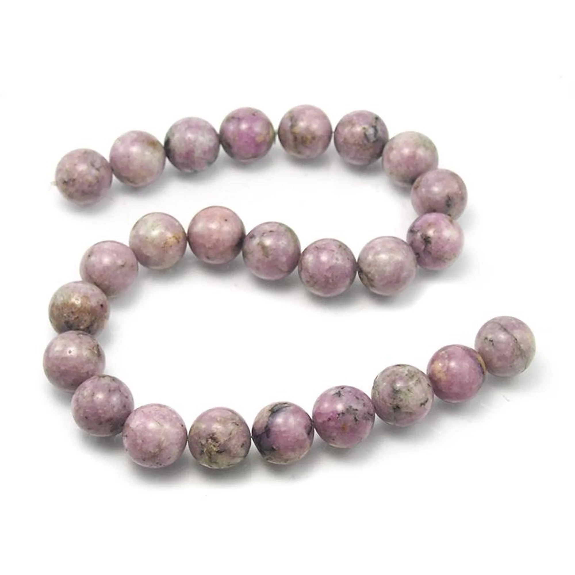Lilac Lepidolite Smooth Rounds 14mm, 16mm Strand - Image 7