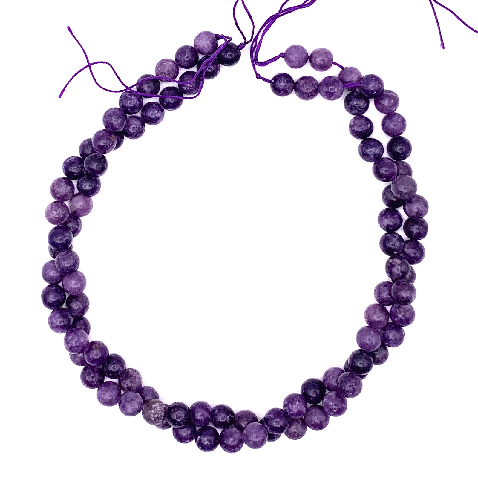 Lepidolite Violet 8.5mm Smooth Rounds Bead Strand - Image 10