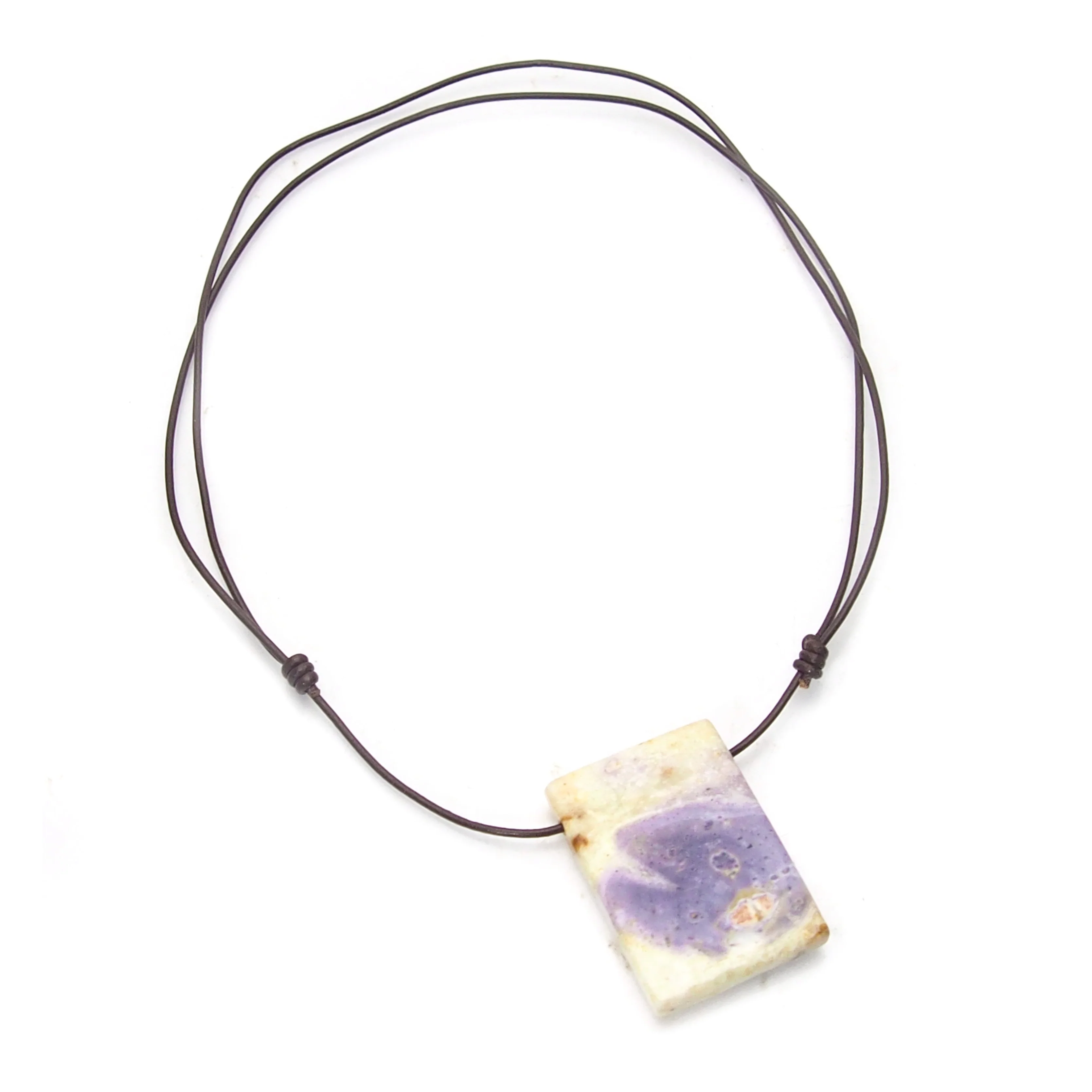 Lilac Fire Opal Pendant Necklace - Image 4