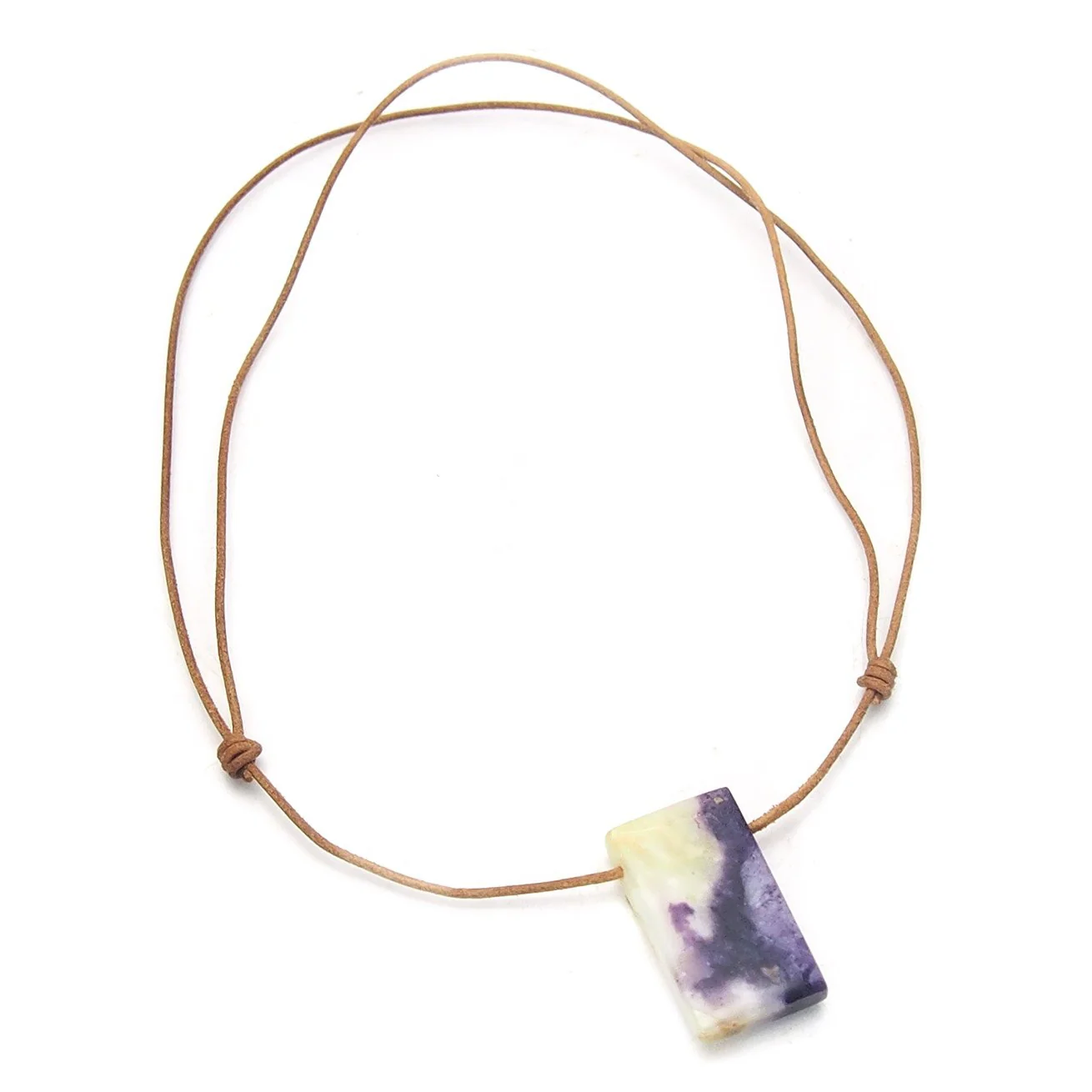 Lilac Fire Opal Pendant Necklace - Image 6