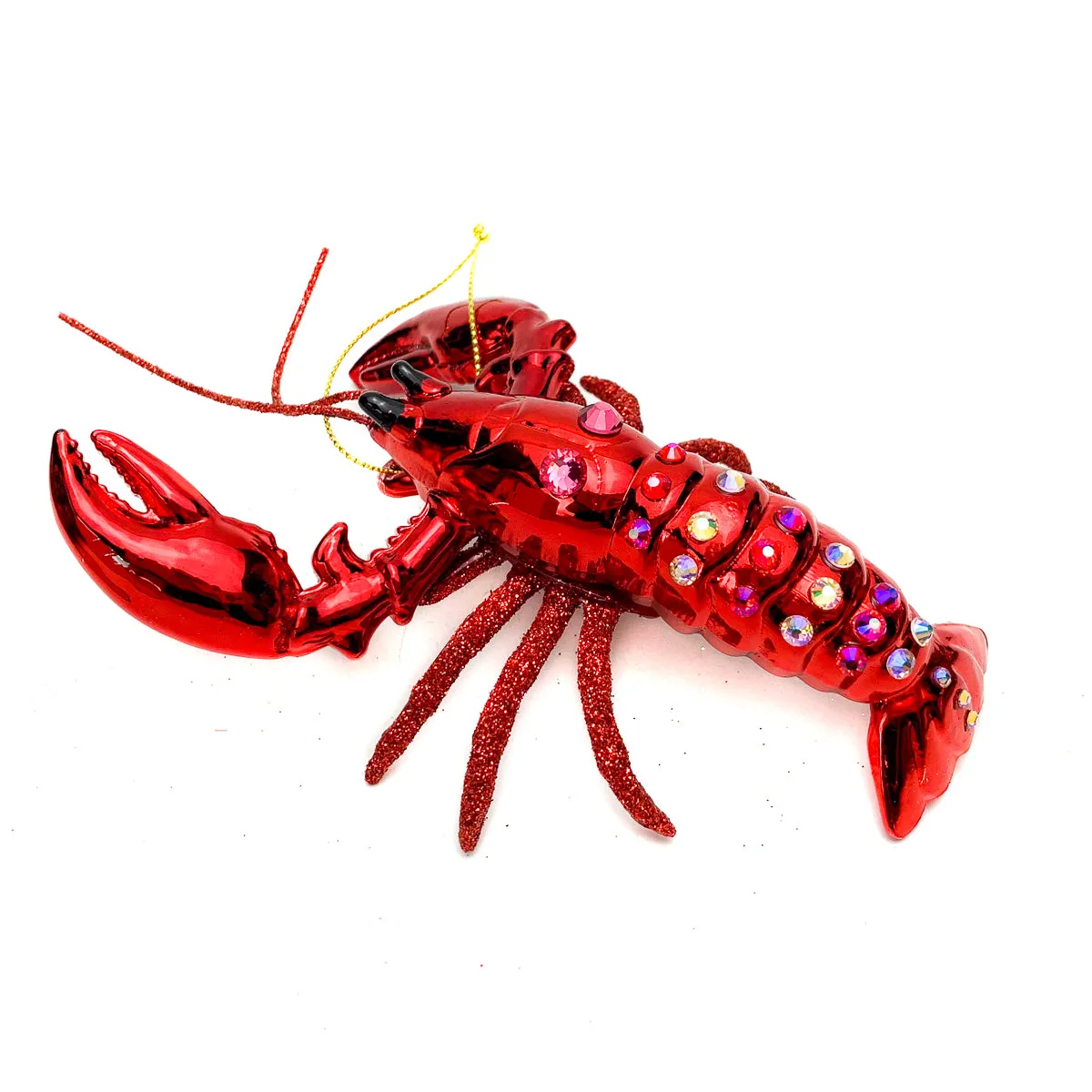 Jeweled Lobster Glass Ornament - Image 2