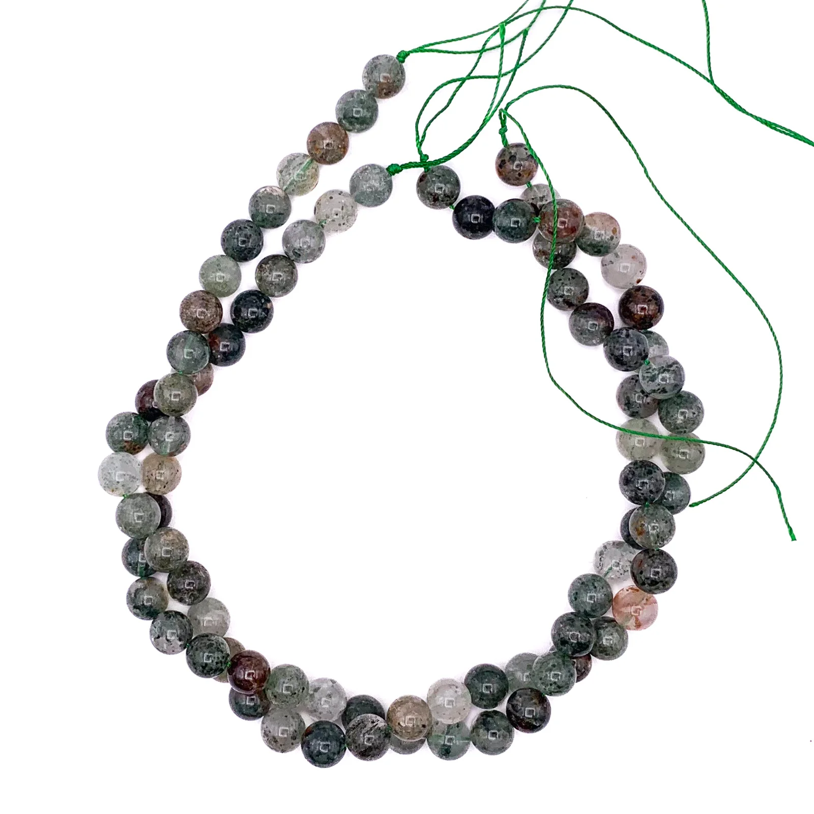 Lodolite Garden Quartz 10.5mm Smooth Rounds Bead Strand - Image 8