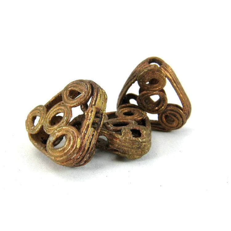 Lost Wax Cast Brass Bead Strand Necklace - Image 2
