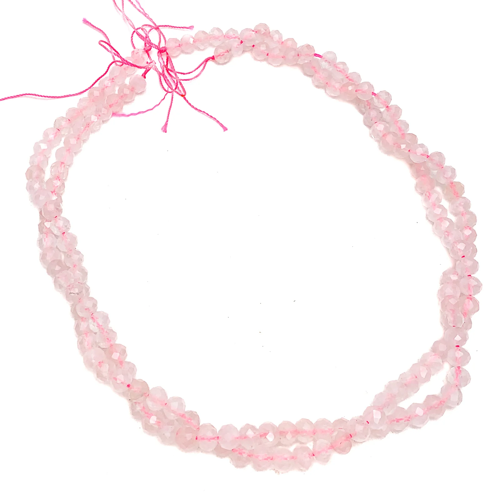 Madagascar Rose Quartz 5.5mm Faceted Rounds Bead Strand - Image 4