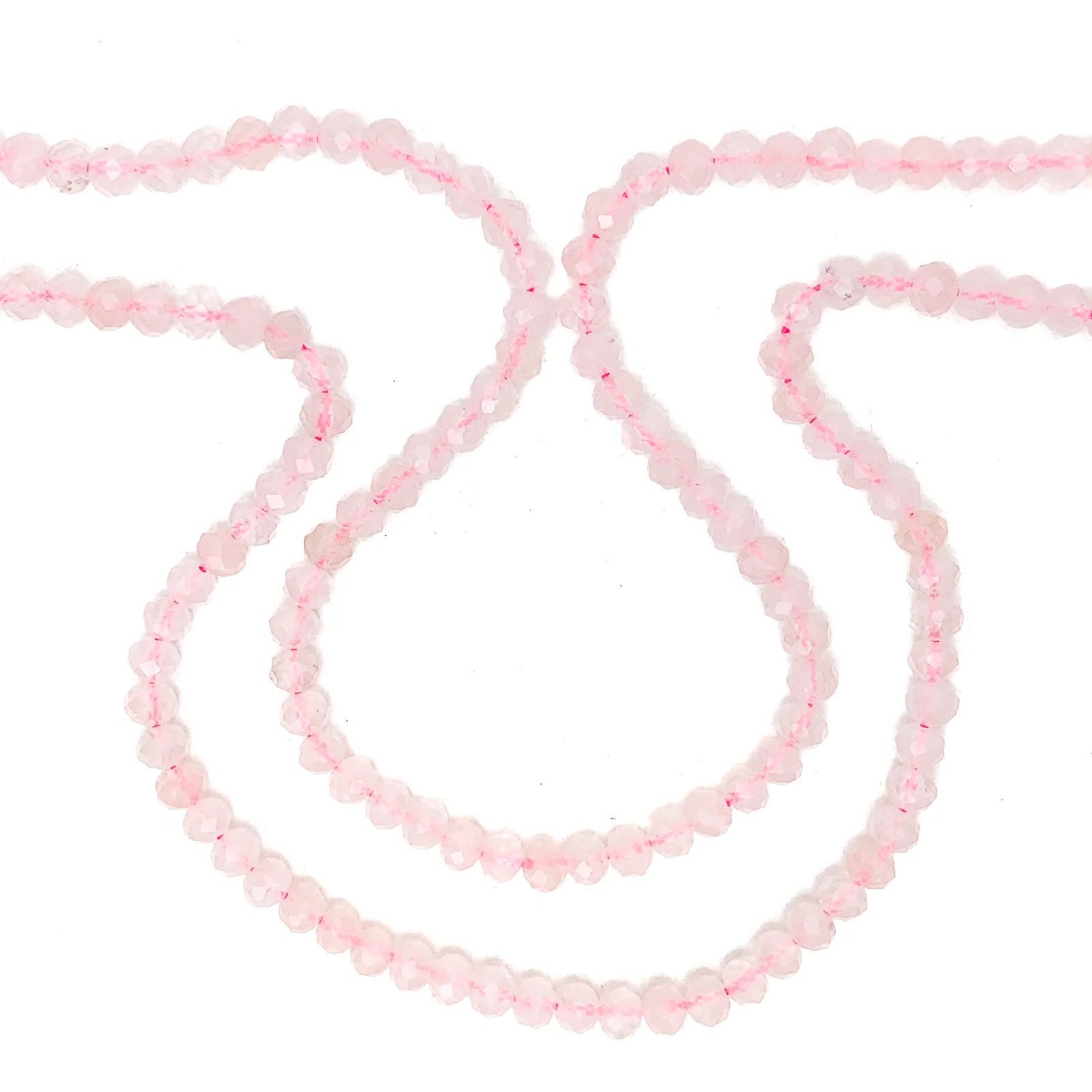 Madagascar Rose Quartz 5.5mm Faceted Rounds Bead Strand - Image 6