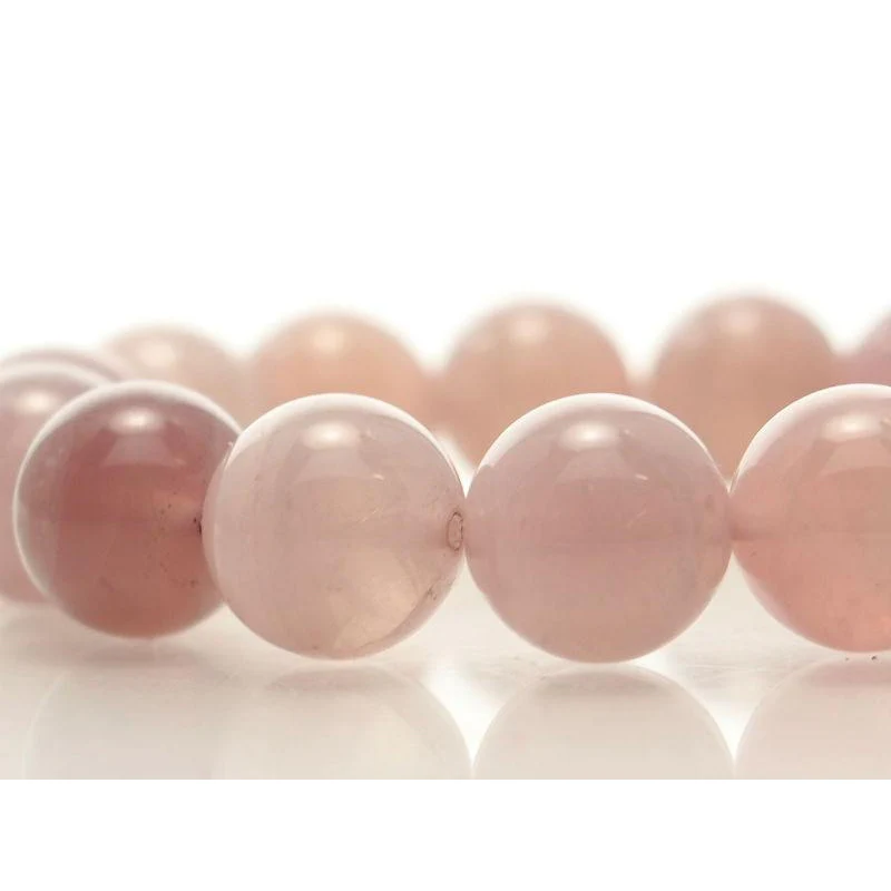 Madagascar Rose Quartz Stretch Bracelet 13mm - Image 3