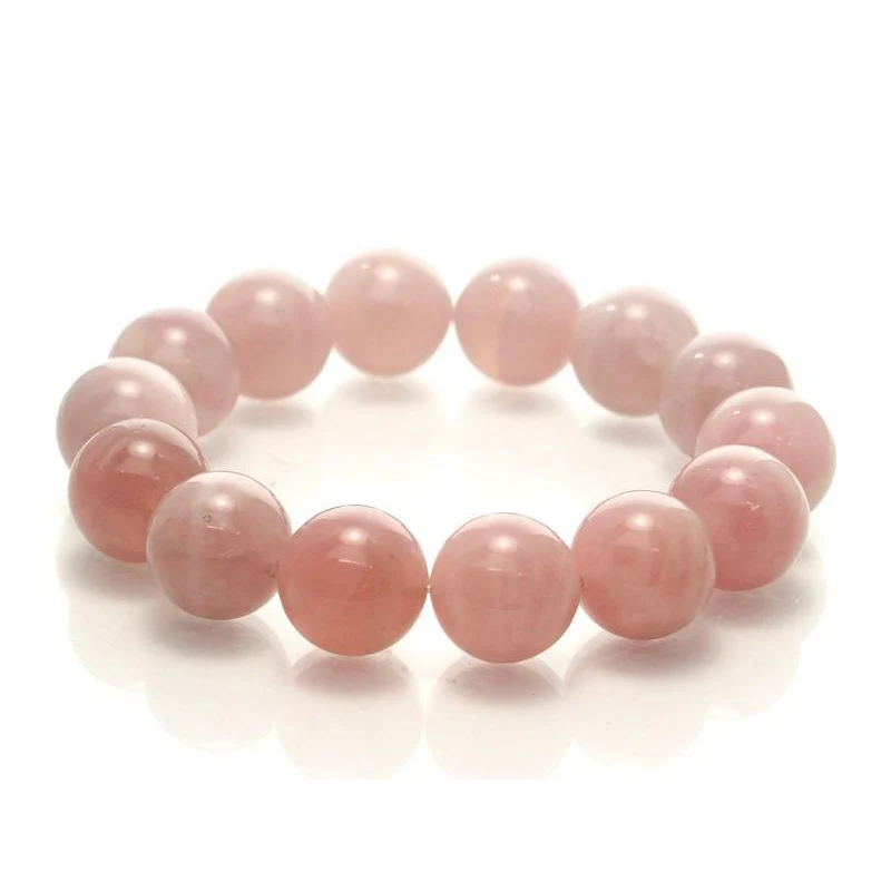Madagascar Rose Quartz Stretch Bracelet 15mm - Image 2