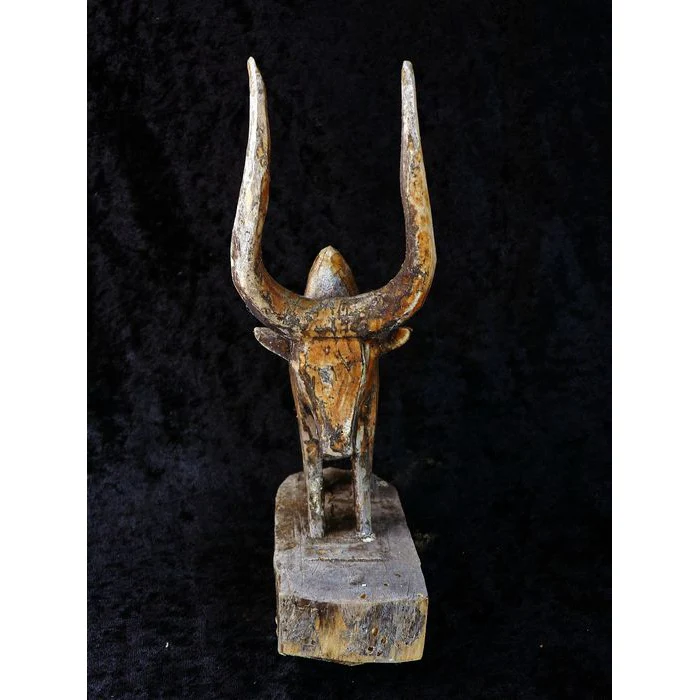 Mahafaly AloAlo Funery Pole Fragment Long Horn Zebu Steer, Madagascar #742 - Image 2