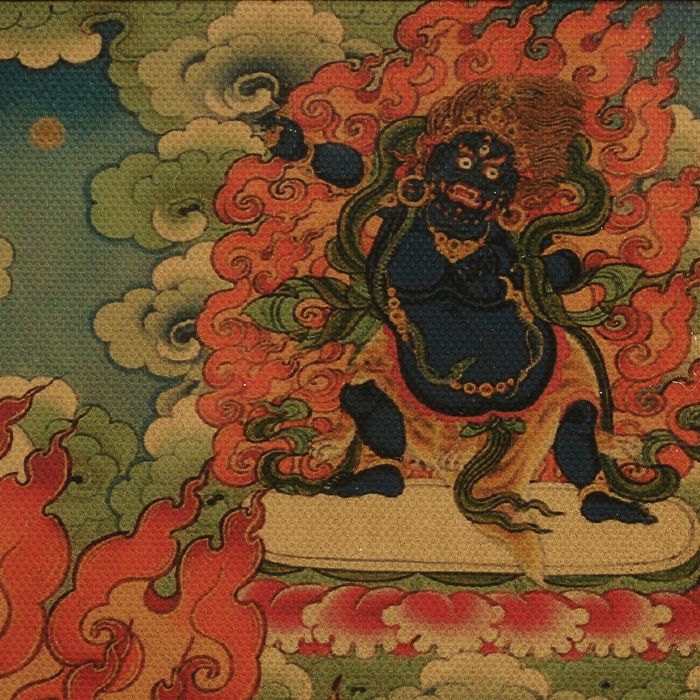 Mahakala & Buddha Thangka, Tibet #734 - Image 3