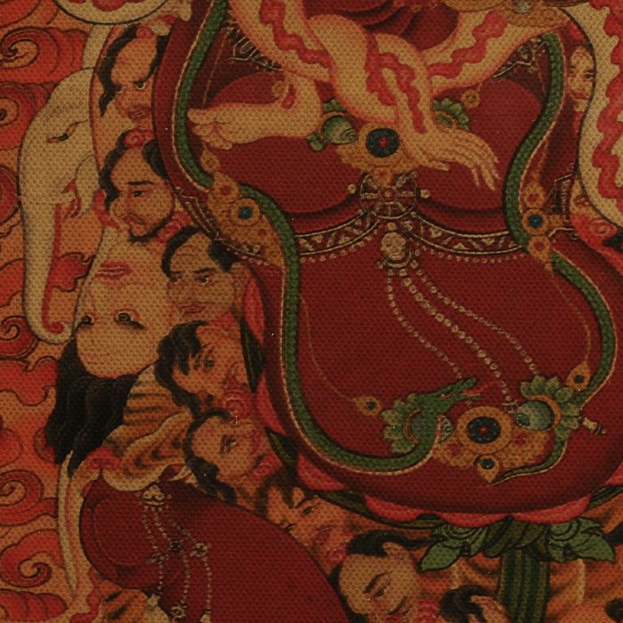 Mahakala & Buddha Thangka, Tibet #734 - Image 7