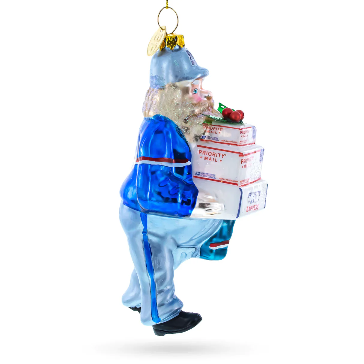 Magical Postal Worker Delivering Priority Mail Ornament PS - Image 2