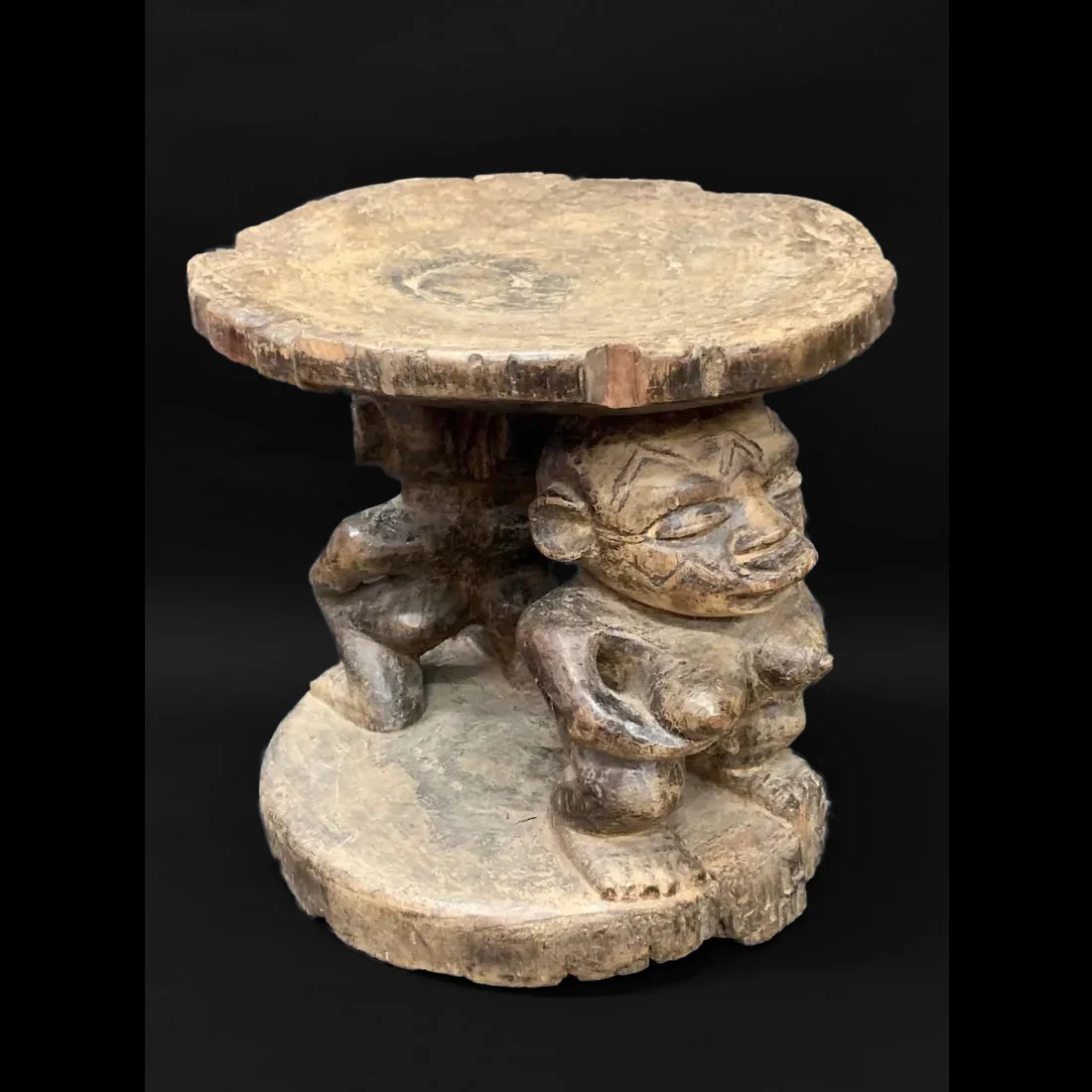 Makonde Ancestral Ceremonial Stool, Tanzania #107 - Image 2