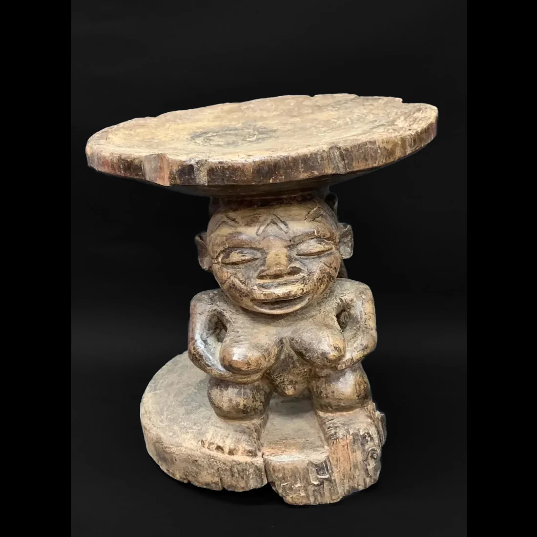 Makonde Ancestral Ceremonial Stool, Tanzania #107 - Image 5
