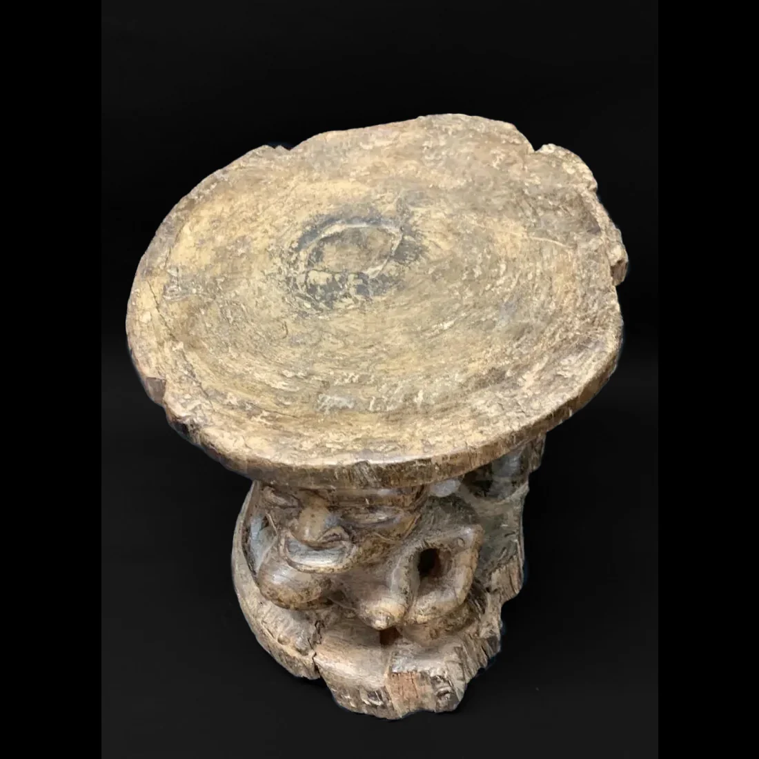 Makonde Ancestral Ceremonial Stool, Tanzania #107 - Image 6
