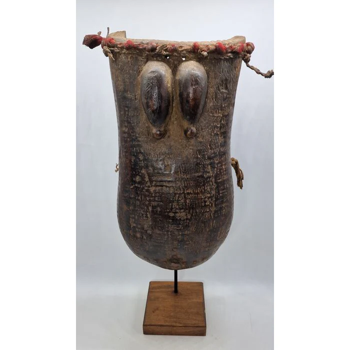 Makonde Ndimu Female Belly Mask, Tanzania #564 - Image 11