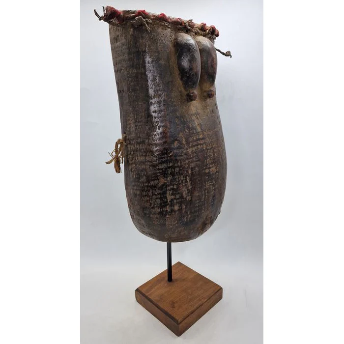 Makonde Ndimu Female Belly Mask, Tanzania #564 - Image 9