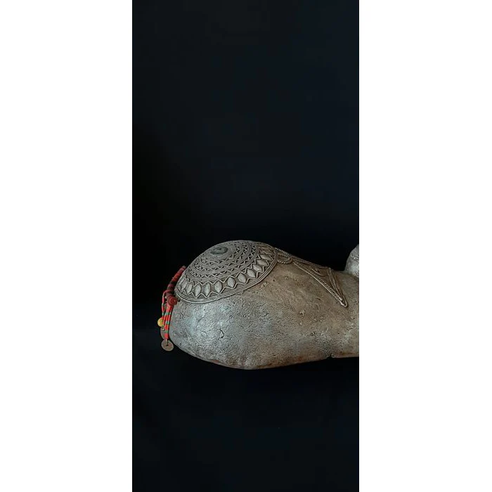 Makonde Ndimu Female Belly Mask, Tanzania #541 - Image 7