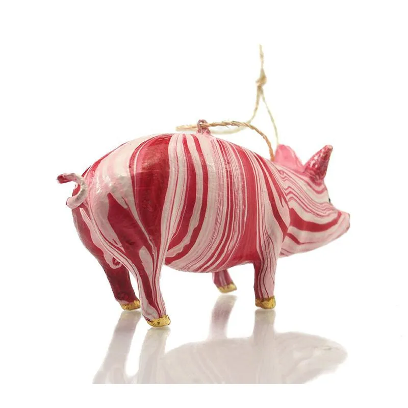 Marbled Pig Ornament - Image 3