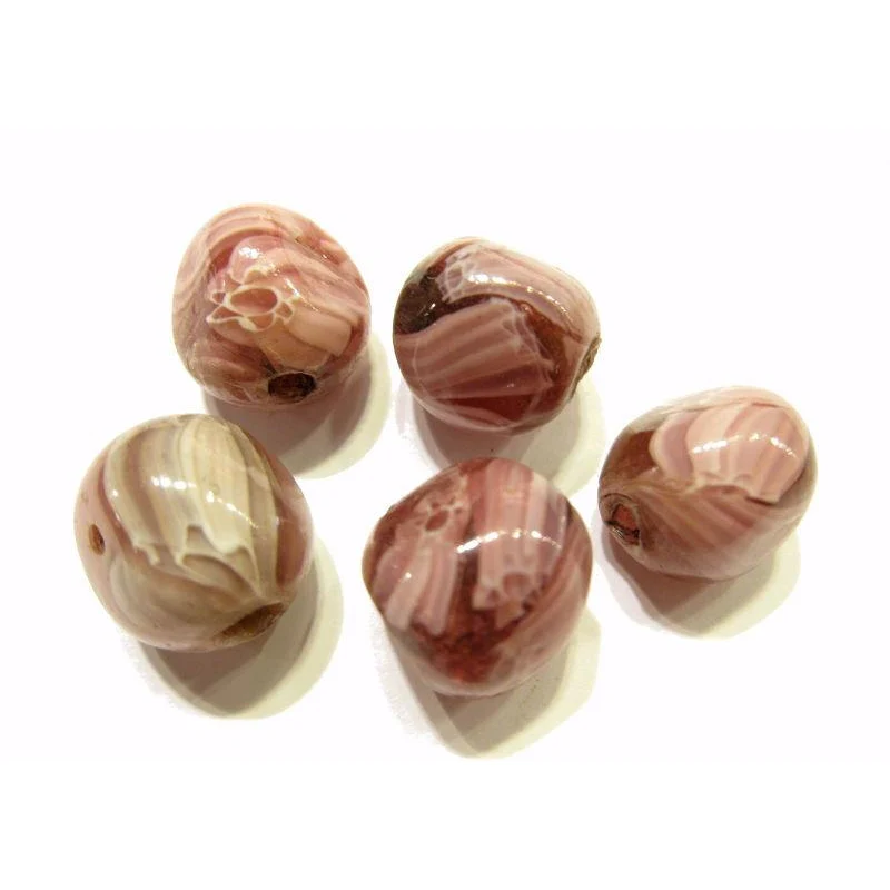 "Marvelous Marbles" Pink Scrabble Glass Bead Necklace/Strand or Loose - Image 5